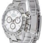 Rolex Daytona Chronograph Steel White Dial Mens 40mm Watch B/P '10 116520