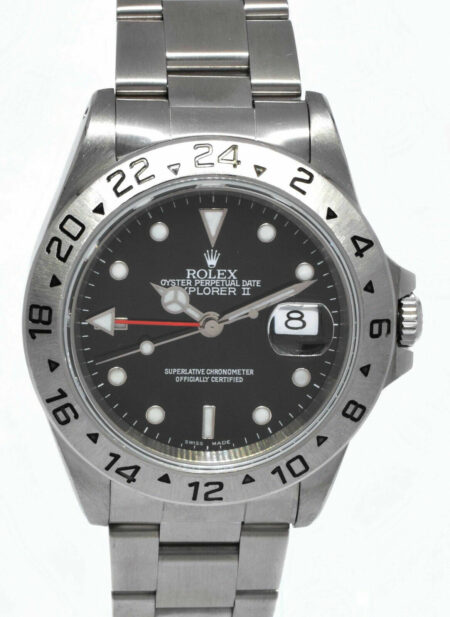 Rolex Explorer II GMT Steel Black Dial Mens 40mm Automatic Watch A 16570