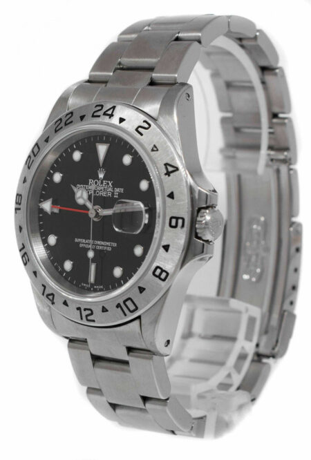 Rolex Explorer II GMT Steel Black Dial Mens 40mm Automatic Watch A 16570