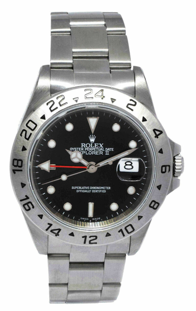 Rolex Explorer II GMT Steel Black Dial Mens 40mm Automatic Watch D 16570 T