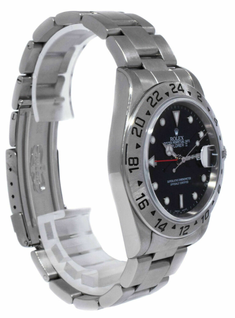 Rolex Explorer II GMT Steel Black Dial Mens 40mm Automatic Watch D 16570 T