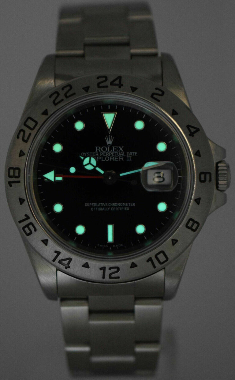 Rolex Explorer II GMT Steel Black Dial Mens 40mm Automatic Watch D 16570 T