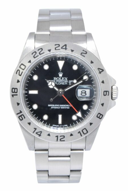 Rolex Explorer II GMT Steel Black Dial Mens 40mm Automatic Watch W 16570