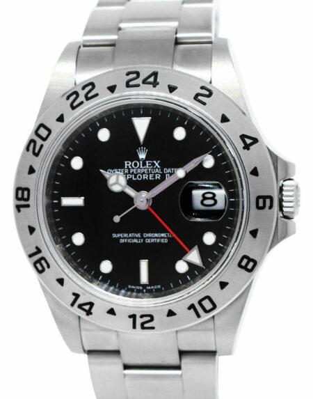 Rolex Explorer II GMT Steel Black Dial Mens 40mm Automatic Watch Z 16570