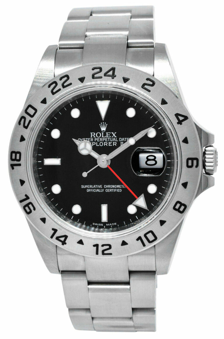 Rolex Explorer II GMT Steel Black Dial Mens 40mm Automatic Watch Z 16570