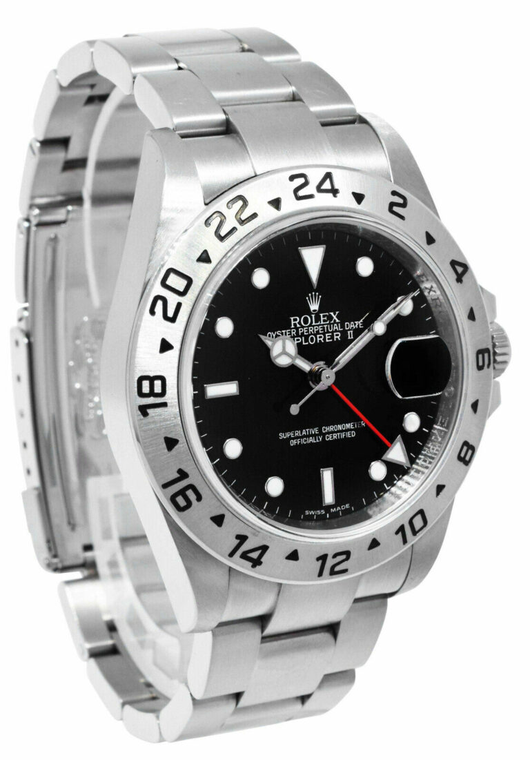 Rolex Explorer II GMT Steel Black Dial Mens 40mm Automatic Watch Z 16570