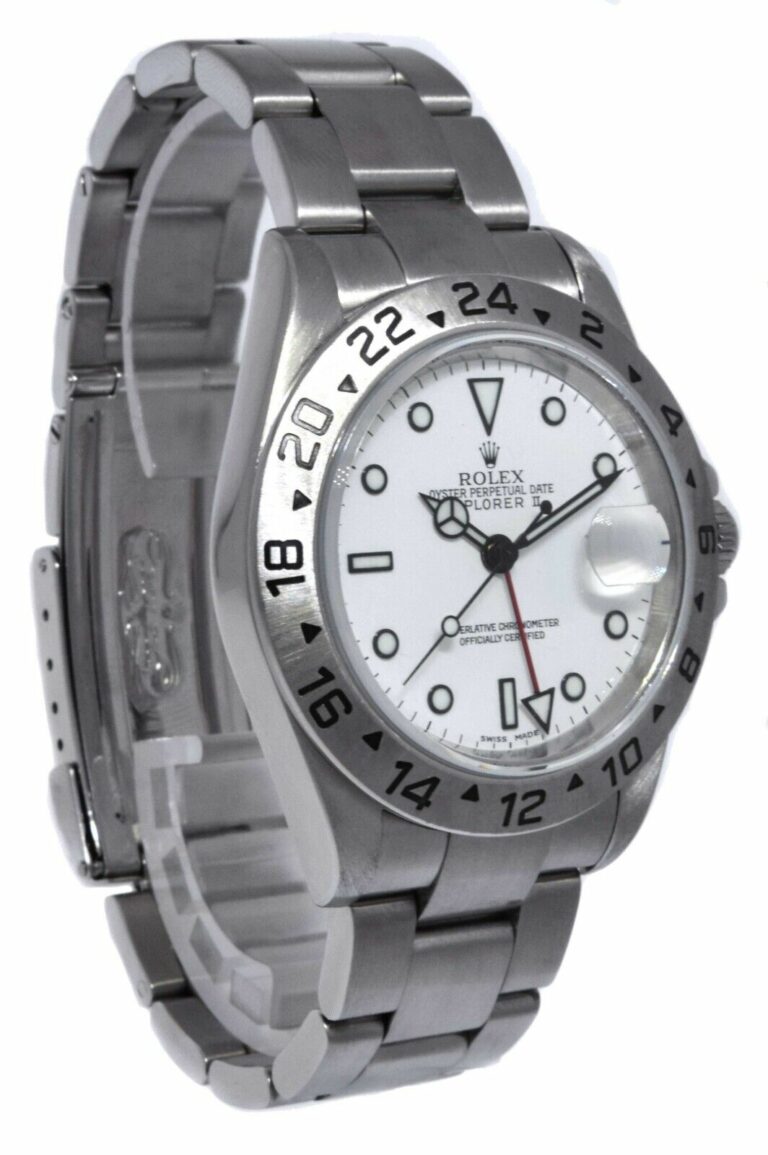 Rolex Explorer II GMT Steel White Dial Mens 40mm Automatic Watch B/P K 16570