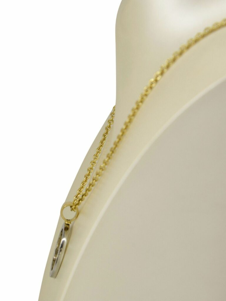 Bvlgari Tondo Snowflake 18k Yellow Gold/Steel Round Pendant Chain Necklace