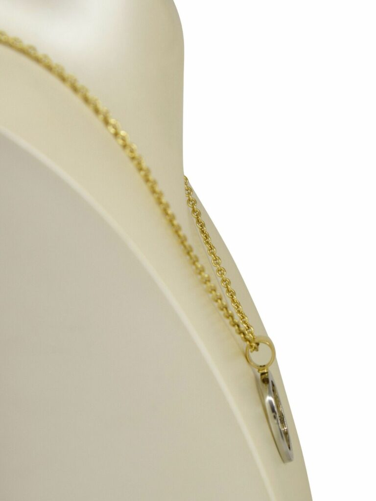 Bvlgari Tondo Snowflake 18k Yellow Gold/Steel Round Pendant Chain Necklace