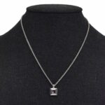 Chopard Happy Diamonds 18k White Gold Square Pendant Necklace +Cert 79/2938-20