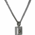 Chopard Happy Diamonds 18k White Gold Square Pendant Necklace +Cert 79/2938-20