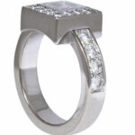 Chopard Happy Diamonds Square 18k White Gold Ring Size 6 82/2939-20