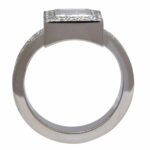 Chopard Happy Diamonds Square 18k White Gold Ring Size 6 82/2939-20