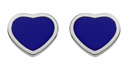 Chopard Happy Hearts Lapis Lazuli 18k White Gold Earrings +Certificate 839482