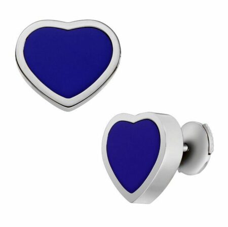 Chopard Happy Hearts Lapis Lazuli 18k White Gold Earrings +Certificate 839482