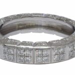 Chopard Ice Cube 18k White Gold Micro-Pave 1.52ct Diamond Ring Size 5.25