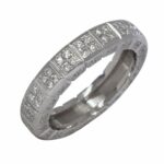 Chopard Ice Cube 18k White Gold Micro-Pave 1.52ct Diamond Ring Size 5.25