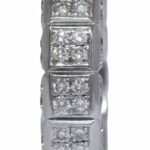 Chopard Ice Cube 18k White Gold Micro-Pave 1.52ct Diamond Ring Size 5.25