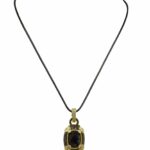 Judith Ripka 18k Yellow Gold Onyx Black 
White Diamond Pendant