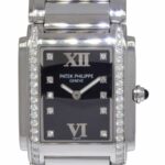 Patek Philippe Twenty~4 Steel 
Diamond Forever Black Ladies Watch 24 4910/10A