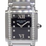 Patek Philippe Twenty~4 Steel 
Diamond Forever Black Ladies Watch 24 4910/10A