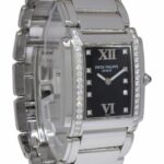 Patek Philippe Twenty~4 Steel 
Diamond Forever Black Ladies Watch 24 4910/10A