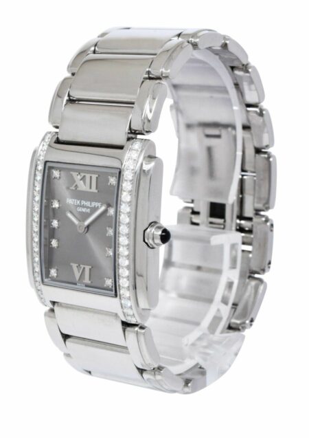 Patek Philippe Twenty~4 Steel & Diamond Gray Dial Ladies Watch 24 B/P 4910/10A