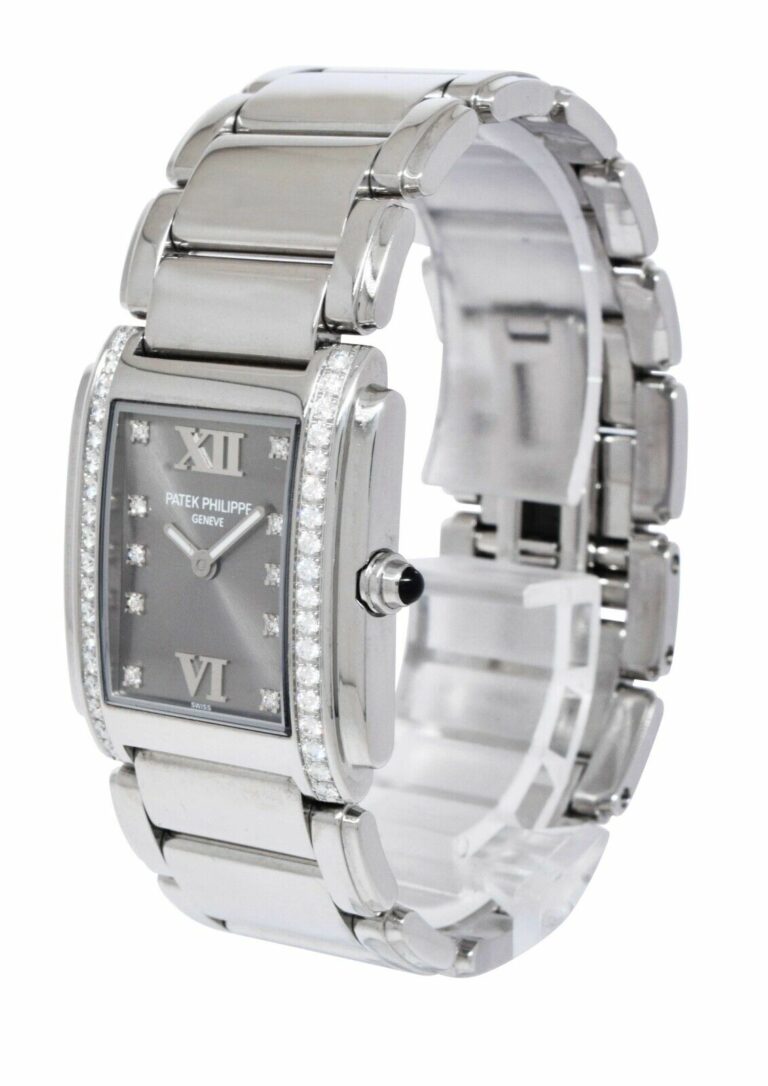 Patek Philippe Twenty~4 Steel 
Diamond Gray Dial Ladies Watch 24 B/P 4910/10A