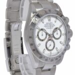 Rolex Daytona Chronograph Steel White Dial Mens 40mm Watch B/P P' 116520