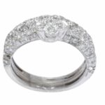 0.90 Carat Pave Diamond 
14k White Gold Ring Size 5.5