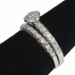 0.90 Carat Pave Diamond 
14k White Gold Ring Size 5.5