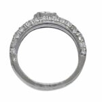 0.90 Carat Pave Diamond 
14k White Gold Ring Size 5.5