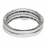 0.90 Carat Pave Diamond 
14k White Gold Ring Size 5.5