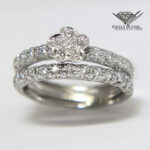 0.90 Carat Pave Diamond 
14k White Gold Ring Size 5.5