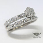 0.90 Carat Pave Diamond 
14k White Gold Ring Size 5.5