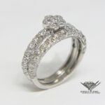 0.90 Carat Pave Diamond 
14k White Gold Ring Size 5.5