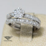 0.90 Carat Pave Diamond 
14k White Gold Ring Size 5.5