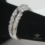 0.90 Carat Pave Diamond 
14k White Gold Ring Size 5.5