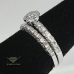 0.90 Carat Pave Diamond 
14k White Gold Ring Size 5.5