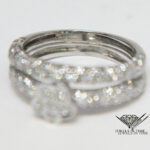 0.90 Carat Pave Diamond 
14k White Gold Ring Size 5.5