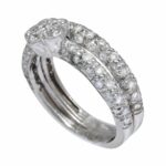 0.90 Carat Pave Diamond 
14k White Gold Ring Size 5.5