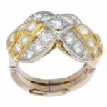 1.68 ct tw Diamond 14k Yellow Gold Ring with Fingermate Shank Size 6.25