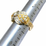 1.68 ct tw Diamond 14k Yellow Gold Ring with Fingermate Shank Size 6.25