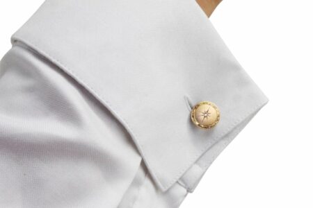 10k Yellow Gold & Diamond Vintage Cufflinks