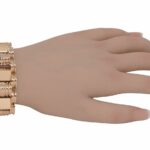 18k Rose Gold Retro Tank Style 26mm Wide Bracelet 7"