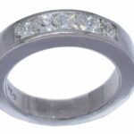 18K White Gold Channel Set Diamond Wedding Band