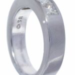 18K White Gold Channel Set Diamond Wedding Band