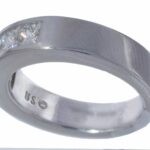 18K White Gold Channel Set Diamond Wedding Band