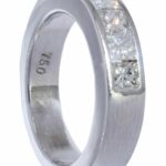 18K White Gold Channel Set Diamond Wedding Band