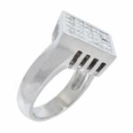 18k White Gold Princess Cut Invisible Setting 2.00 Ct. Diamond Ring 6.25 US